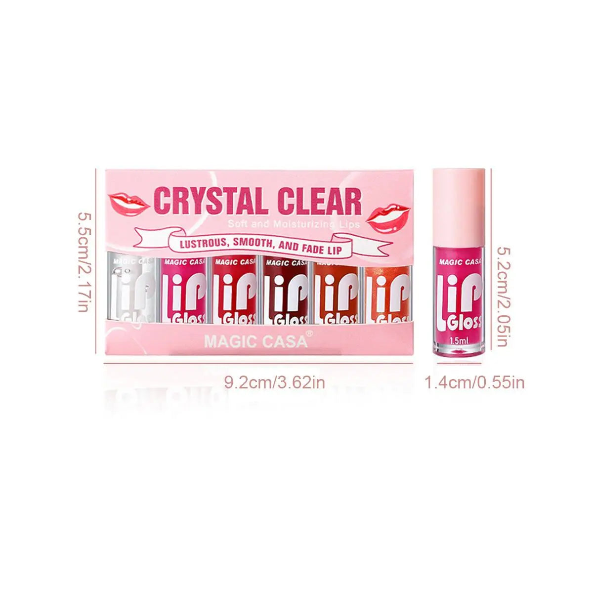 6-piece jelly lip oil – hydrating, glossy, soft, long-lasting lips.