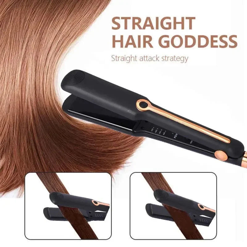 Silky hair at home — fast & safe with our ceramic straightener!"