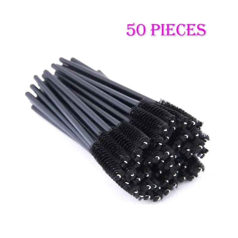 50 glitter mascara wands – disposable, hygienic, precise, and stylish.