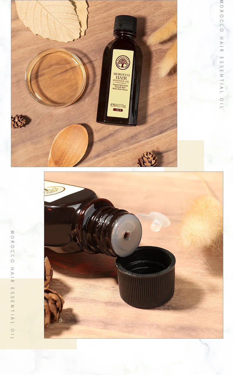 Argan Hair Oil – restores shine, smoothness, and strength.