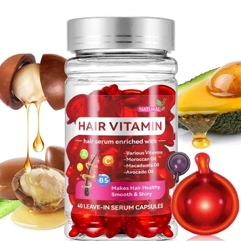 40 capsules – repair, nourish, control frizz, restore shine instantly.
