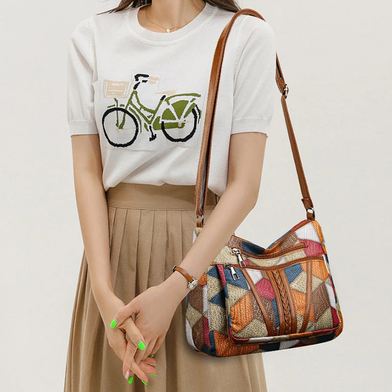 Retro-style handbag for modern women — stylish, spacious, and practical.