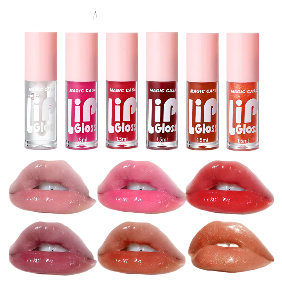 6-piece jelly lip oil – hydrating, glossy, soft, long-lasting lips.