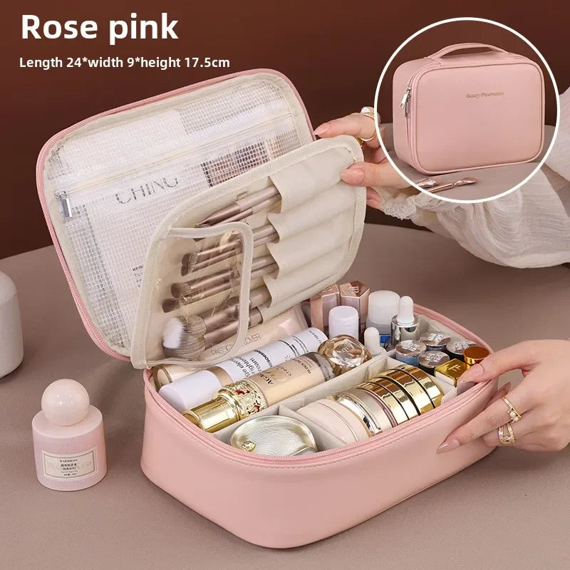 Luxury large cosmetic bag – spacious, portable, perfect for travel.