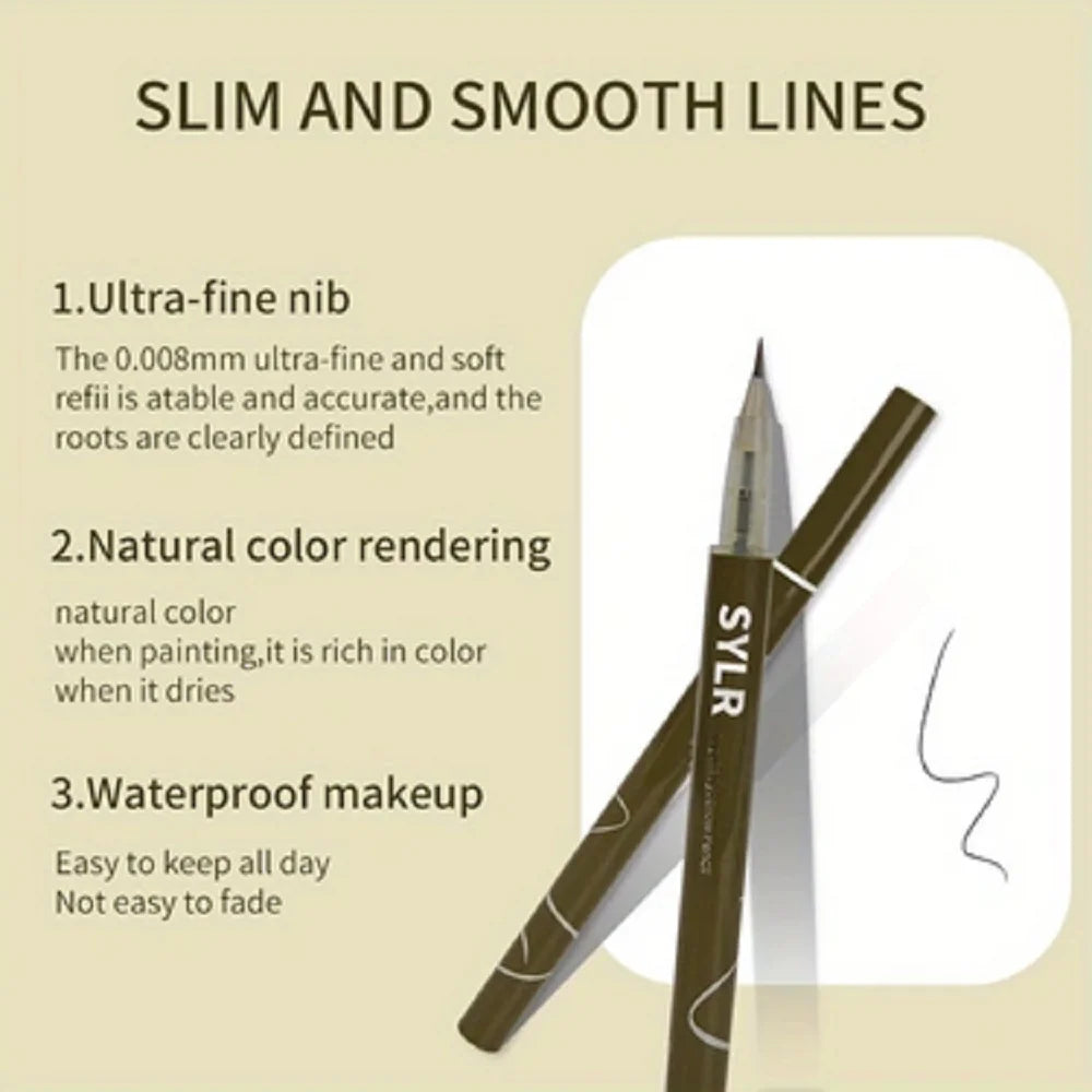 Ultra-fine brow pen – waterproof, precise, long-lasting, natural finish.