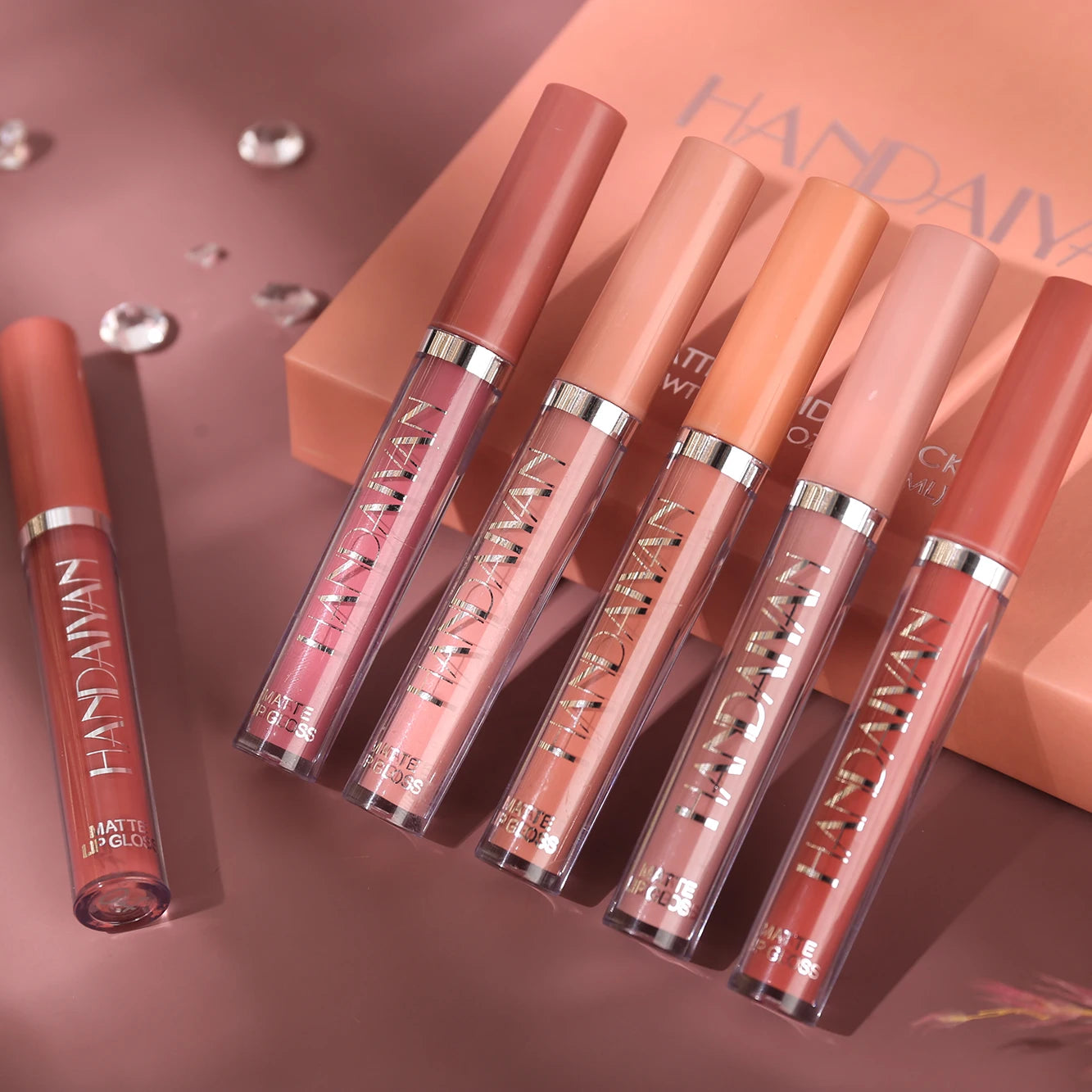 "6 Matte Liquid Lipsticks Non-stick, all-day wear, perfect gift box."