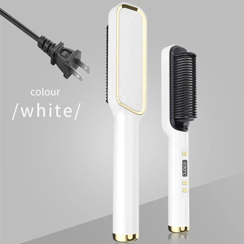 Multifunctional ionic hot comb for safe, smooth styling.