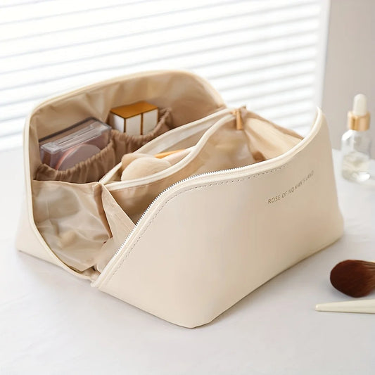 Elegant, functional makeup case — perfect for stylish, organized travel.