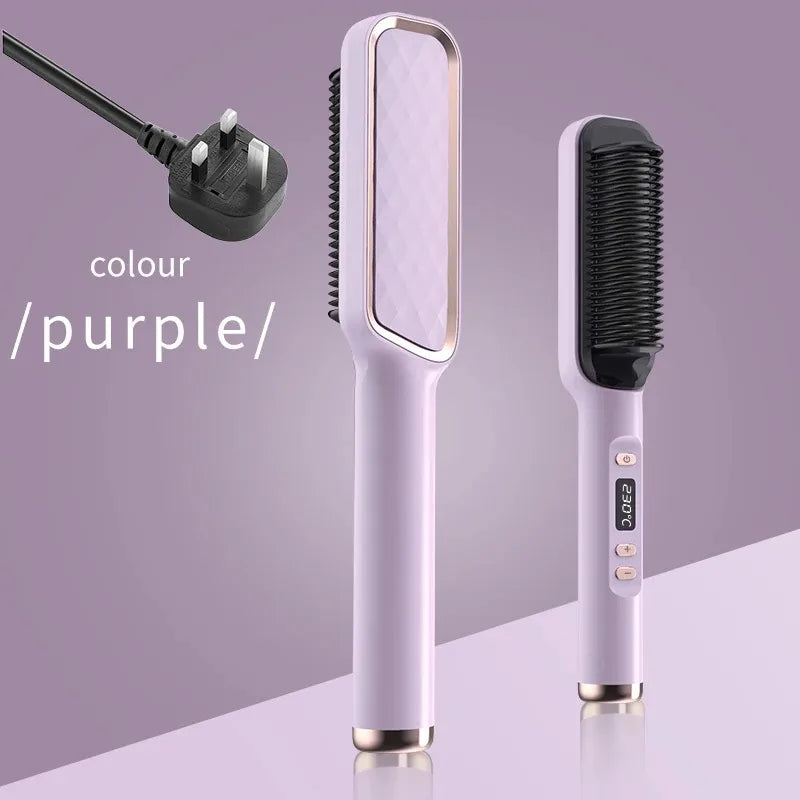 Multifunctional ionic hot comb for safe, smooth styling.