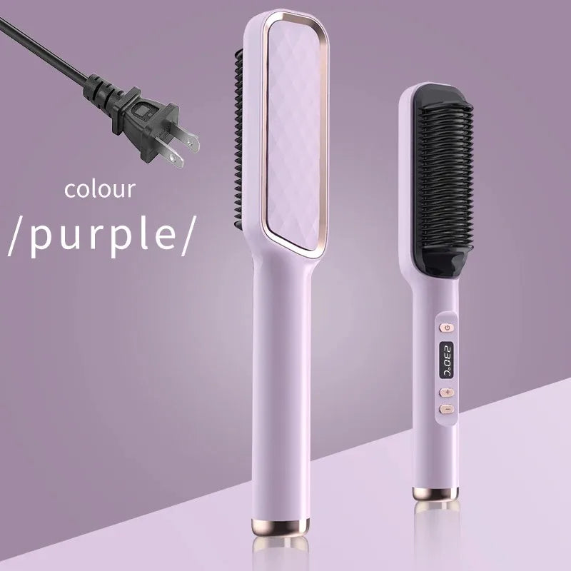 Multifunctional ionic hot comb for safe, smooth styling.