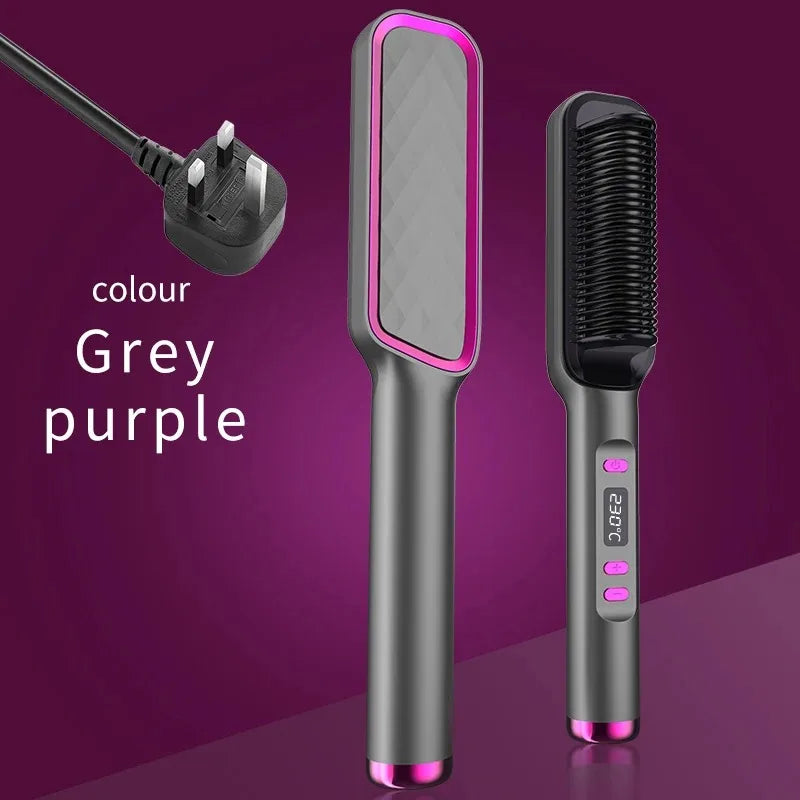 Multifunctional ionic hot comb for safe, smooth styling.