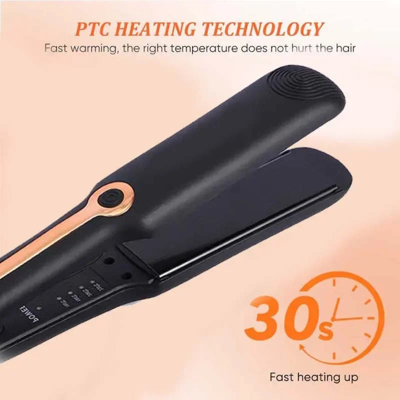 Silky hair at home — fast & safe with our ceramic straightener!"