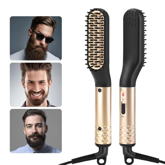 Professional heated comb for straightening hair and beard.
