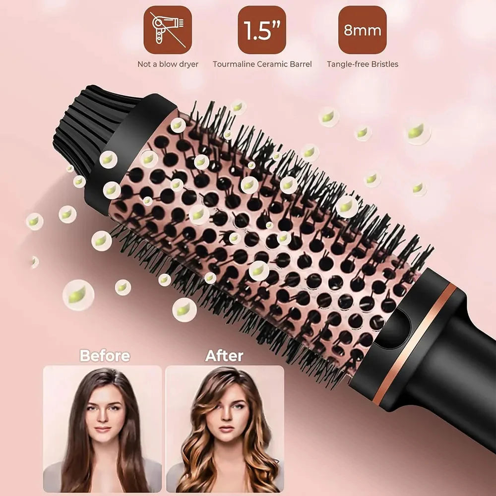 3-in-1 ionic hair styler – straighten, curl, and brush safely.