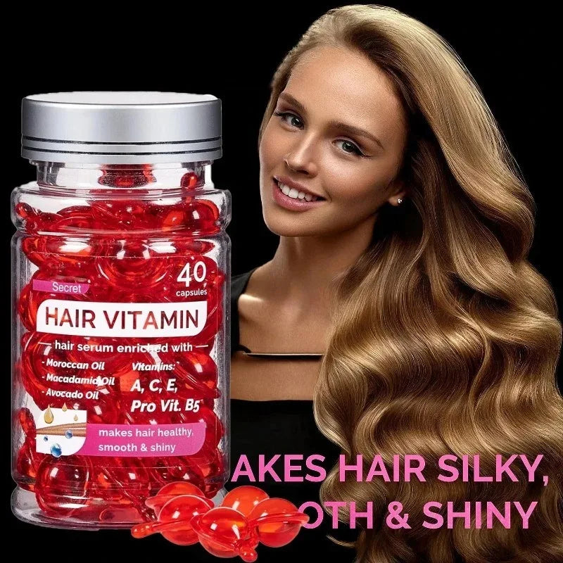 40 capsules – repair, nourish, control frizz, restore shine instantly.