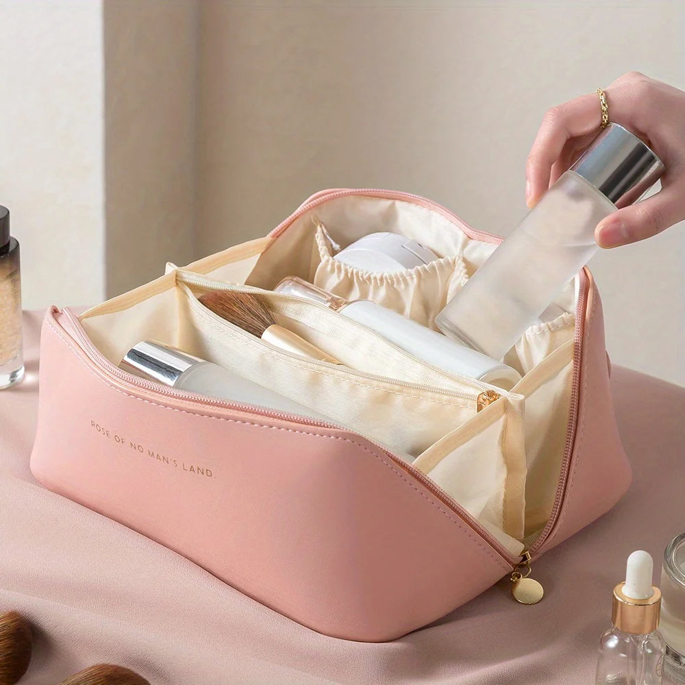 Elegant, functional makeup case — perfect for stylish, organized travel.