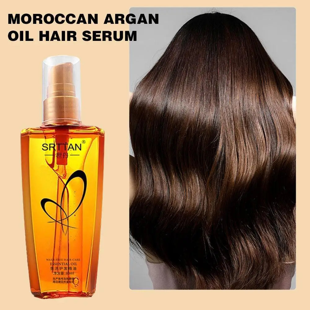 Lightweight argan mist transforms hair—smooth, glossy, hydrated, daily.