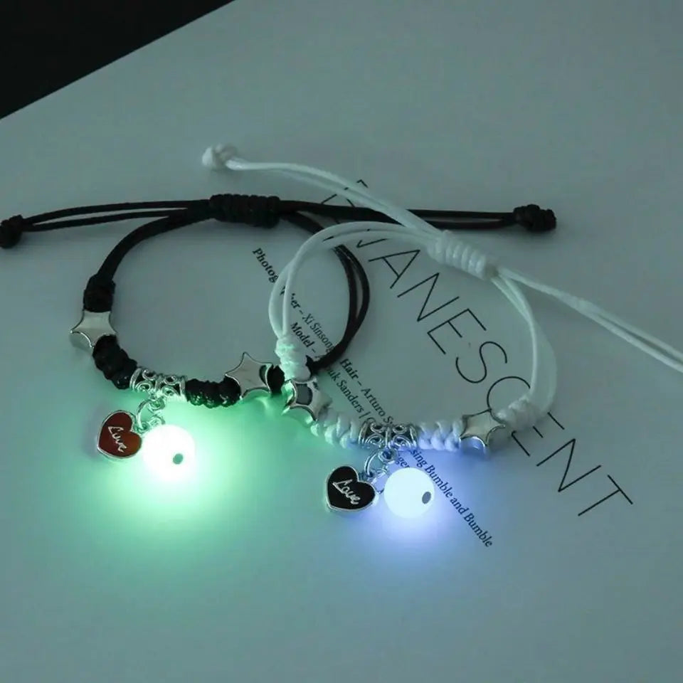 2-piece glowing bracelet set – charming, matching, and made to connect.