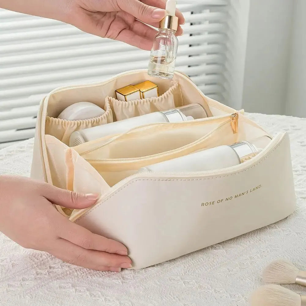 Elegant, functional makeup case — perfect for stylish, organized travel.
