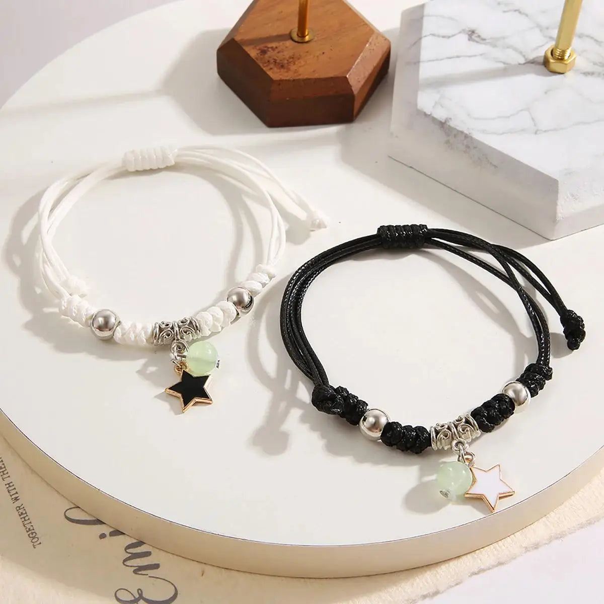 2-piece glowing bracelet set – charming, matching, and made to connect.