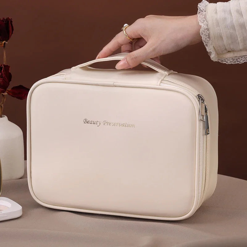 Luxury large cosmetic bag – spacious, portable, perfect for travel.