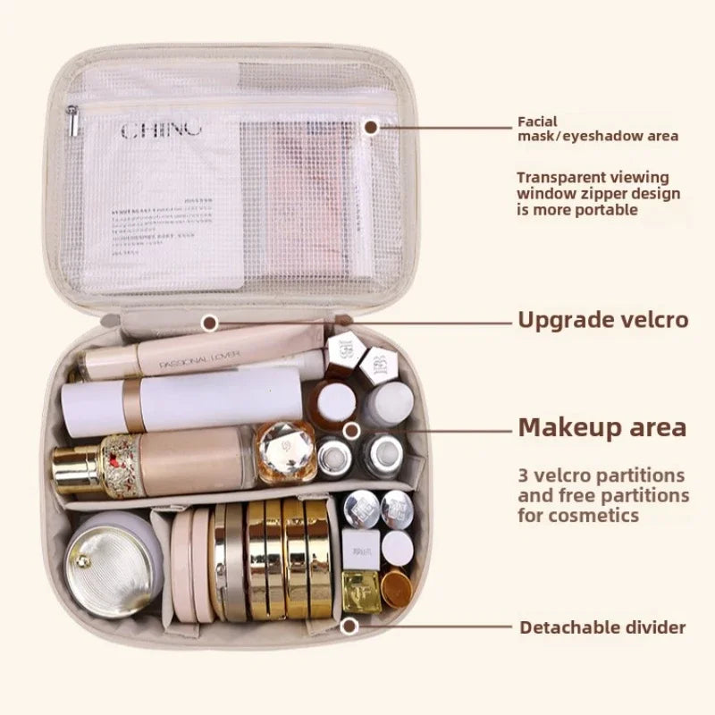 Luxury large cosmetic bag – spacious, portable, perfect for travel.