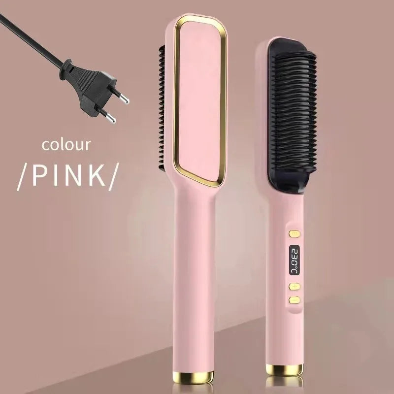 Multifunctional ionic hot comb for safe, smooth styling.