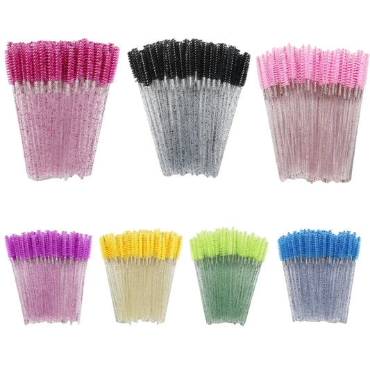 50 glitter mascara wands – disposable, hygienic, precise, and stylish.