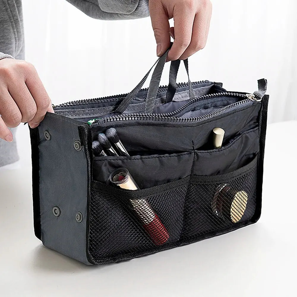 Stay organized anywhere with this spacious, multi-pocket travel bag.