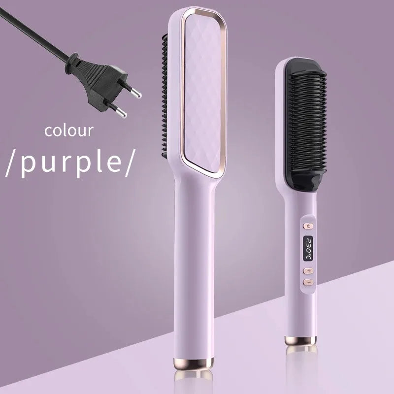 Multifunctional ionic hot comb for safe, smooth styling.