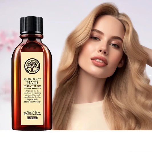 Argan Hair Oil – restores shine, smoothness, and strength.